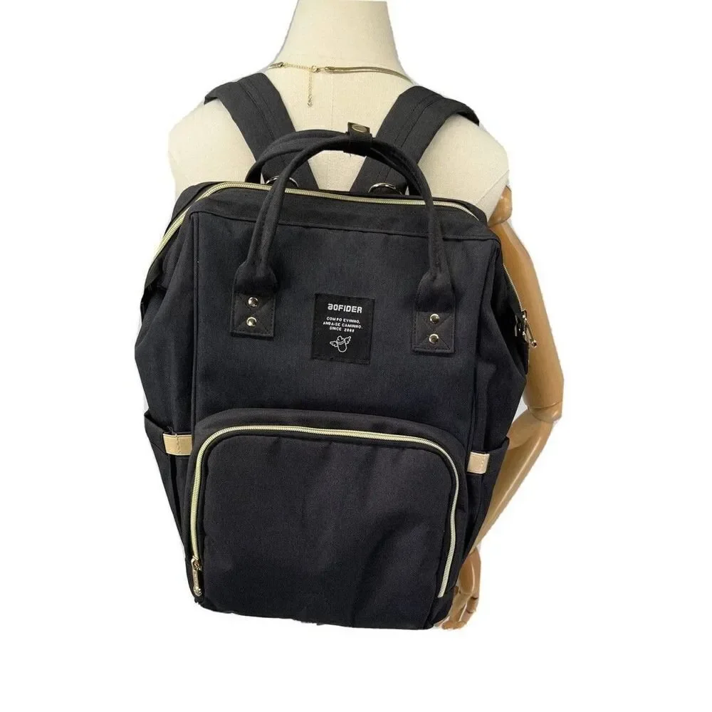 Dad Father Black Diaper Bag Backpack Waterproof Unisex Nursing Baby Card Aofider
